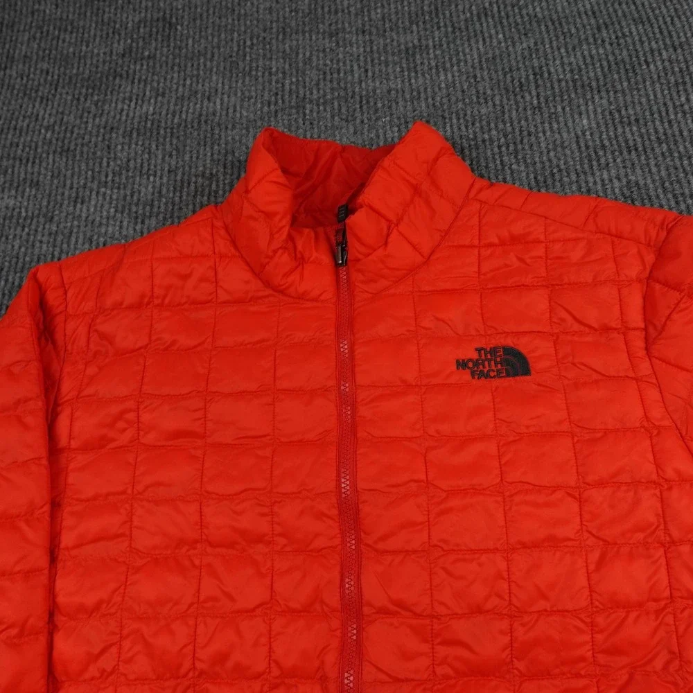 The North Face Thermoball Jacket Mens XL Orange Full Zip Insulated Lightweight